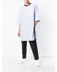 T-shirt à col rond imprimé bleu clair 3.1 Phillip Lim