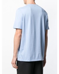 T-shirt à col rond imprimé bleu clair Versace Collection