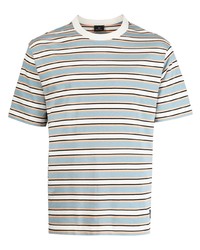 T-shirt à col rond imprimé bleu clair PS Paul Smith