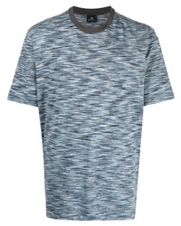 T-shirt à col rond imprimé bleu clair PS Paul Smith