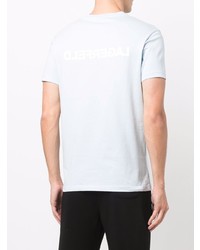 T-shirt à col rond imprimé bleu clair Karl Lagerfeld