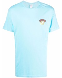 T-shirt à col rond imprimé bleu clair RIPNDIP