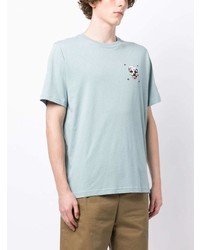 T-shirt à col rond imprimé bleu clair PS Paul Smith