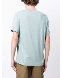 T-shirt à col rond imprimé bleu clair PS Paul Smith