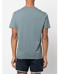 T-shirt à col rond imprimé bleu clair Ron Dorff