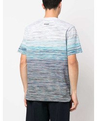 T-shirt à col rond imprimé bleu clair Missoni