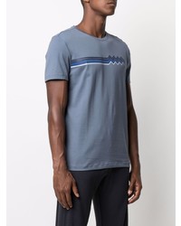 T-shirt à col rond imprimé bleu clair Bogner