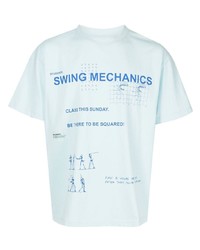 T-shirt à col rond imprimé bleu clair Students