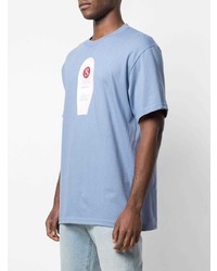 T-shirt à col rond imprimé bleu clair Supreme