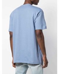 T-shirt à col rond imprimé bleu clair Supreme