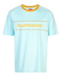 T-shirt à col rond imprimé bleu clair Supreme