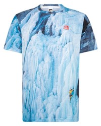 T-shirt à col rond imprimé bleu clair Supreme