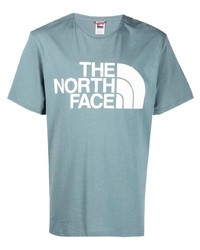 T-shirt à col rond imprimé bleu clair The North Face