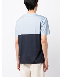 T-shirt à col rond imprimé bleu clair Bally