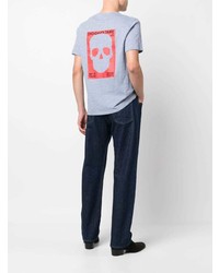 T-shirt à col rond imprimé bleu clair Zadig & Voltaire
