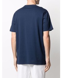 T-shirt à col rond imprimé bleu marine et blanc Billionaire