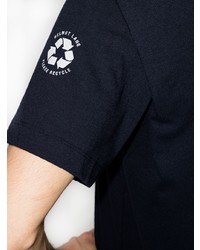 T-shirt à col rond imprimé bleu marine et blanc Helmut Lang