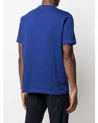 T-shirt à col rond imprimé bleu marine et blanc PS Paul Smith