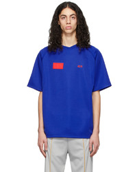 T-shirt à col rond imprimé bleu marine 424