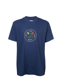 T-shirt à col rond imprimé bleu marine Aimé Leon Dore
