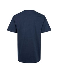 T-shirt à col rond imprimé bleu marine Supreme