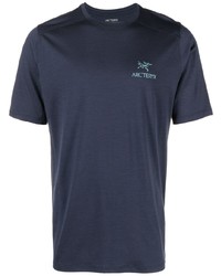 T-shirt à col rond imprimé bleu marine Arc'teryx