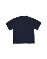 T-shirt à col rond imprimé bleu marine Kanye West