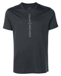 T-shirt à col rond imprimé bleu marine Armani Exchange