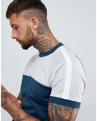T-shirt à col rond imprimé bleu marine ASOS DESIGN
