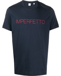 T-shirt à col rond imprimé bleu marine Aspesi