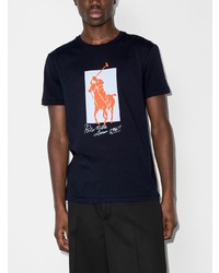 T-shirt à col rond imprimé bleu marine Polo Ralph Lauren