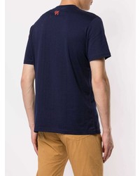 T-shirt à col rond imprimé bleu marine Gieves & Hawkes