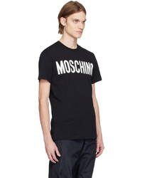 T-shirt à col rond imprimé bleu marine Moschino