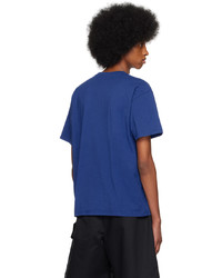 T-shirt à col rond imprimé bleu marine JW Anderson