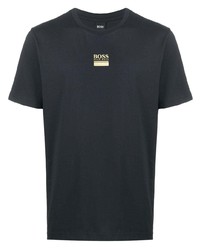 T-shirt à col rond imprimé bleu marine BOSS HUGO BOSS