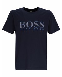 T-shirt à col rond imprimé bleu marine BOSS HUGO BOSS