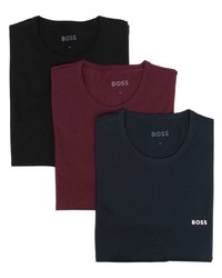 T-shirt à col rond imprimé bleu marine BOSS