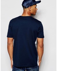 T-shirt à col rond imprimé bleu marine Asos