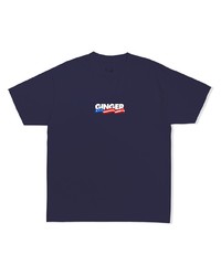 T-shirt à col rond imprimé bleu marine Brockhampton