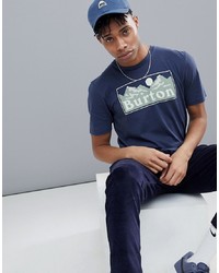 T-shirt à col rond imprimé bleu marine Burton Snowboards