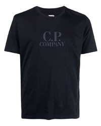 T-shirt à col rond imprimé bleu marine C.P. Company