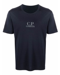 T-shirt à col rond imprimé bleu marine C.P. Company