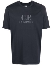 T-shirt à col rond imprimé bleu marine C.P. Company