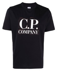 T-shirt à col rond imprimé bleu marine C.P. Company