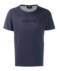 T-shirt à col rond imprimé bleu marine Calvin Klein 205W39nyc