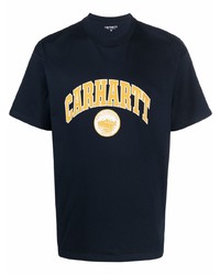 T-shirt à col rond imprimé bleu marine Carhartt WIP