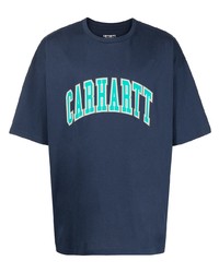 T-shirt à col rond imprimé bleu marine Carhartt WIP