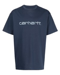 T-shirt à col rond imprimé bleu marine Carhartt WIP