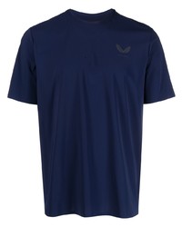 T-shirt à col rond imprimé bleu marine Castore
