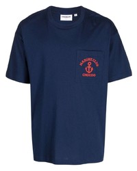 T-shirt à col rond imprimé bleu marine Chocoolate